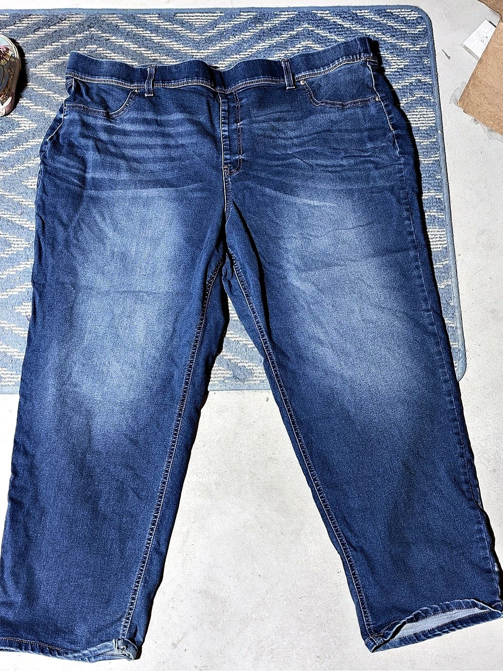 Terra & Sky Mid-Rise Pull-On Bootcut Jean Blue Size 3X Bootcut Jeans
